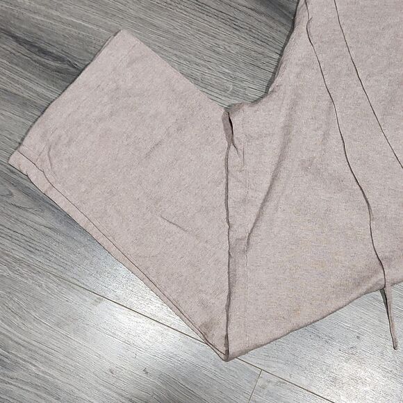 NWT Heather Taupe Pull On Elastic Tie Pant - Picture 2 of 6